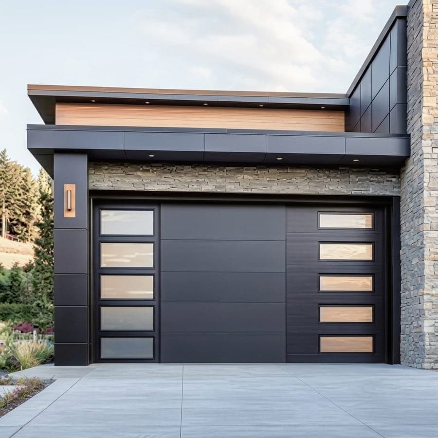 Maverick garage door project — Custom finish