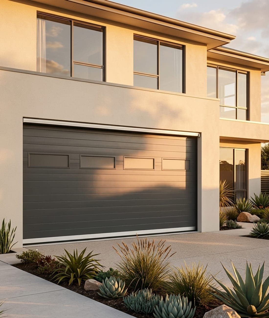Premium Melbourne home with a branded Maverick service vehicle parked in the landscaped driveway