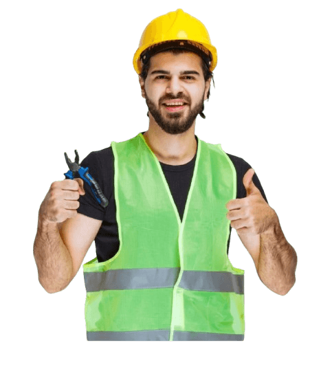 Electrician giving a thumbs up, ready to help with your electrical service