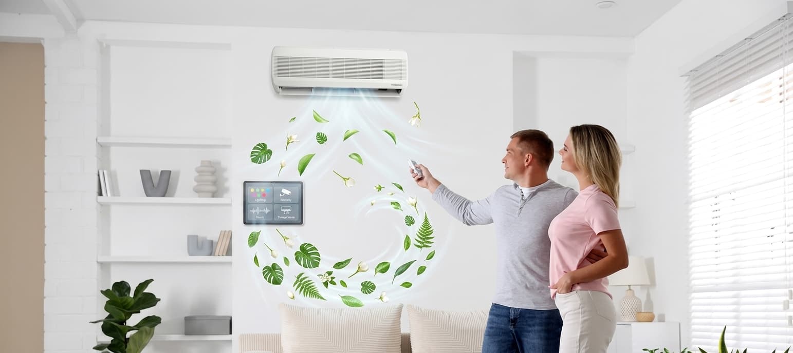 Family enjoying a comfortable home