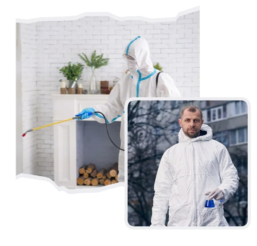 SafePest technician treating a home interior